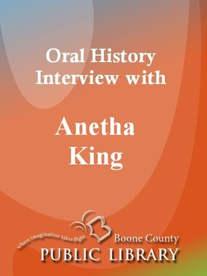 cover image of Oral History Interview with Anetha King